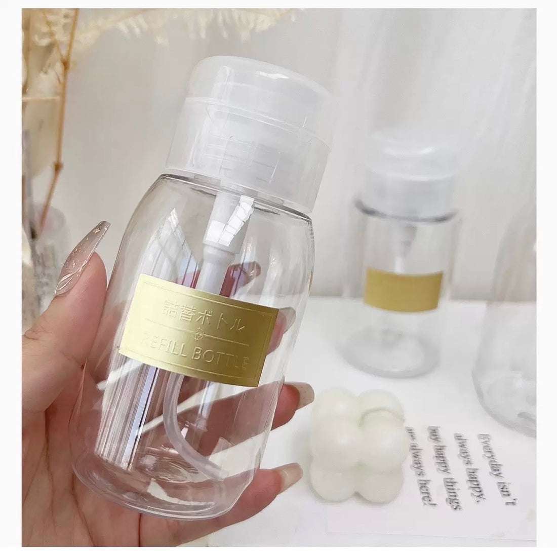 Nail Removal Press Bottle 200ml – Pump Dispenser for Nail Liquid