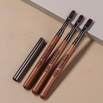 Professional Wood Grain Builder Nail Brush Set – 3pcs Gel Nail Brushes