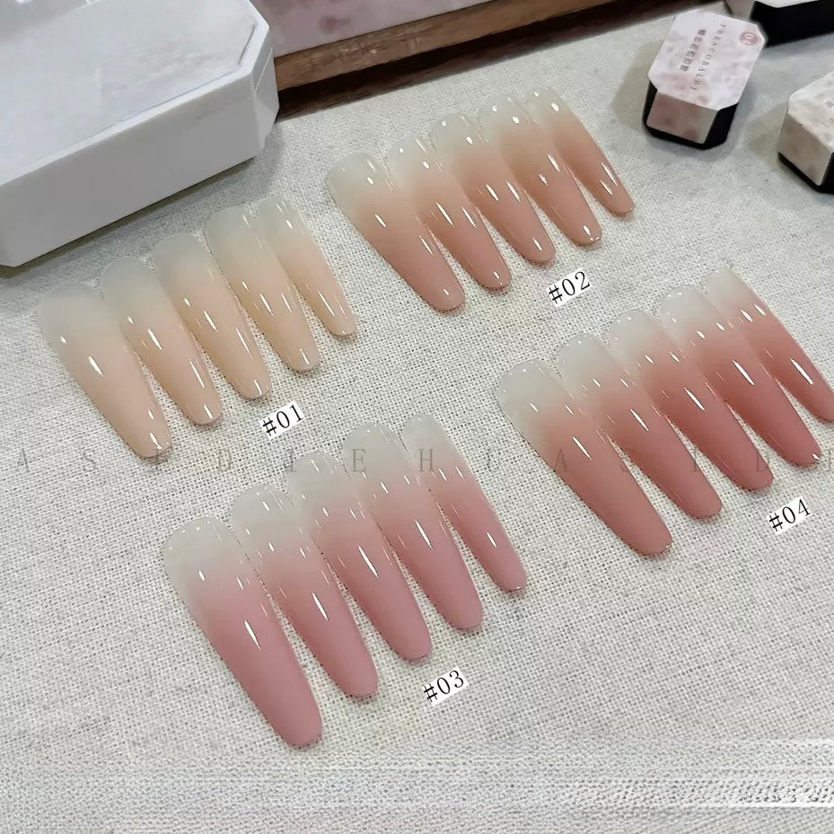 Xiaoying No-Wipe Patting Gel Palette – 4 Colour Nail Art Gel Set