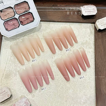 Xiaoying No-Wipe Patting Gel Palette – 4 Colour Nail Art Gel Set