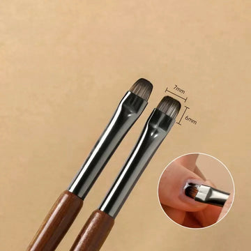 Professional Short Square Gel Brush with Cap – Nail Art Gel Application Brush