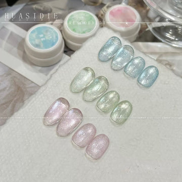Xiaoying Cat Eye Gel – Sea Salt Mint / White Peach Magnetic Gel (5g)