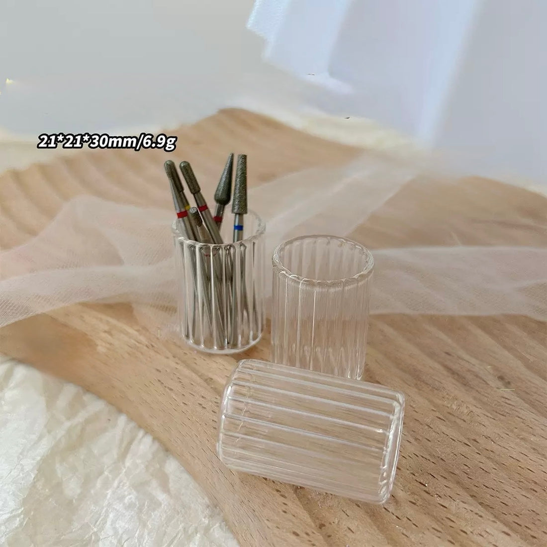 Mini Glass Storage & Disinfecting Bottle – Nail Tool Sanitizing Jar