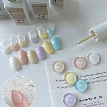 XIAOYING French Tip Liner Gel – 6 Macaron Colors