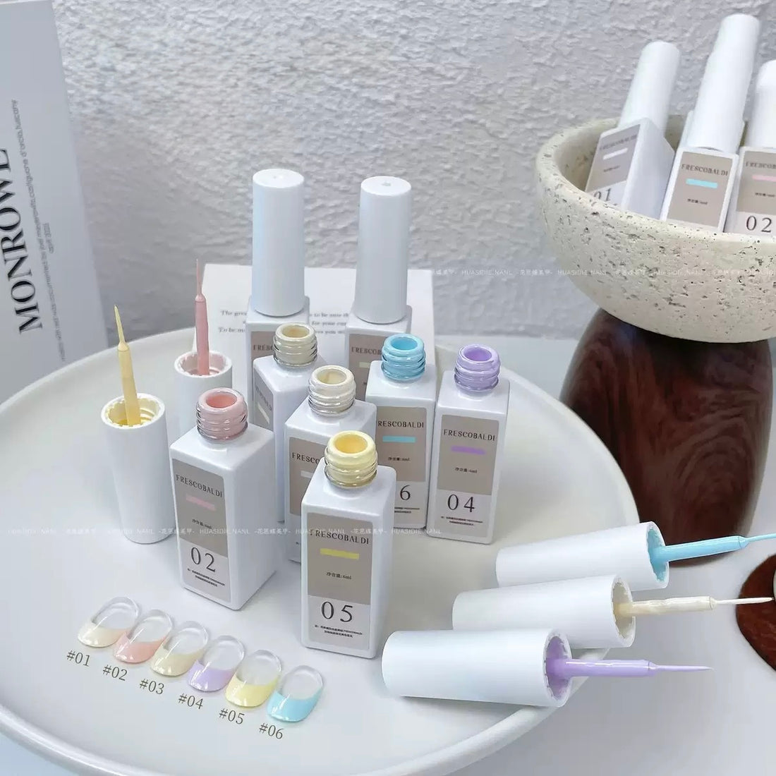 XIAOYING French Tip Liner Gel – 6 Macaron Colors