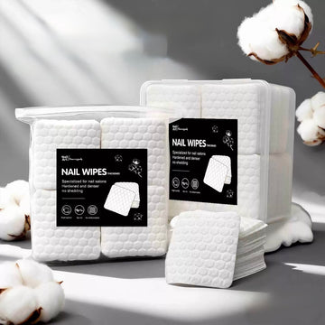 Thickened Lint-Free Nail Wipes – 200pcs Pearl Cotton Gel Cleansing Pads
