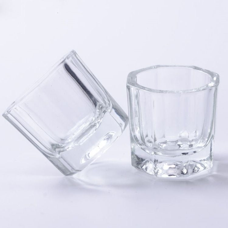 Nail Brush Cleaning Glass Cup