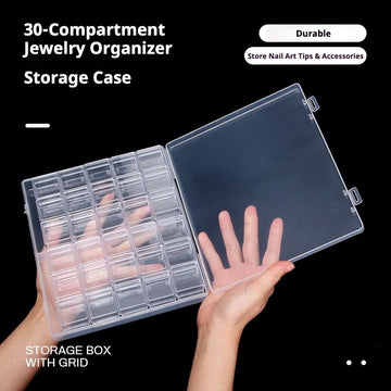 30-Compartment Nail Art Storage Organizer Case