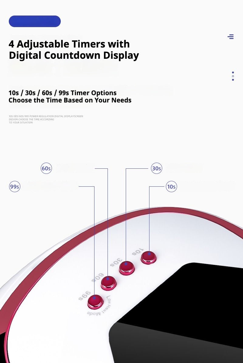 S12 Smart Sensor UV/LED Nail Lamp with Digital Timer Display