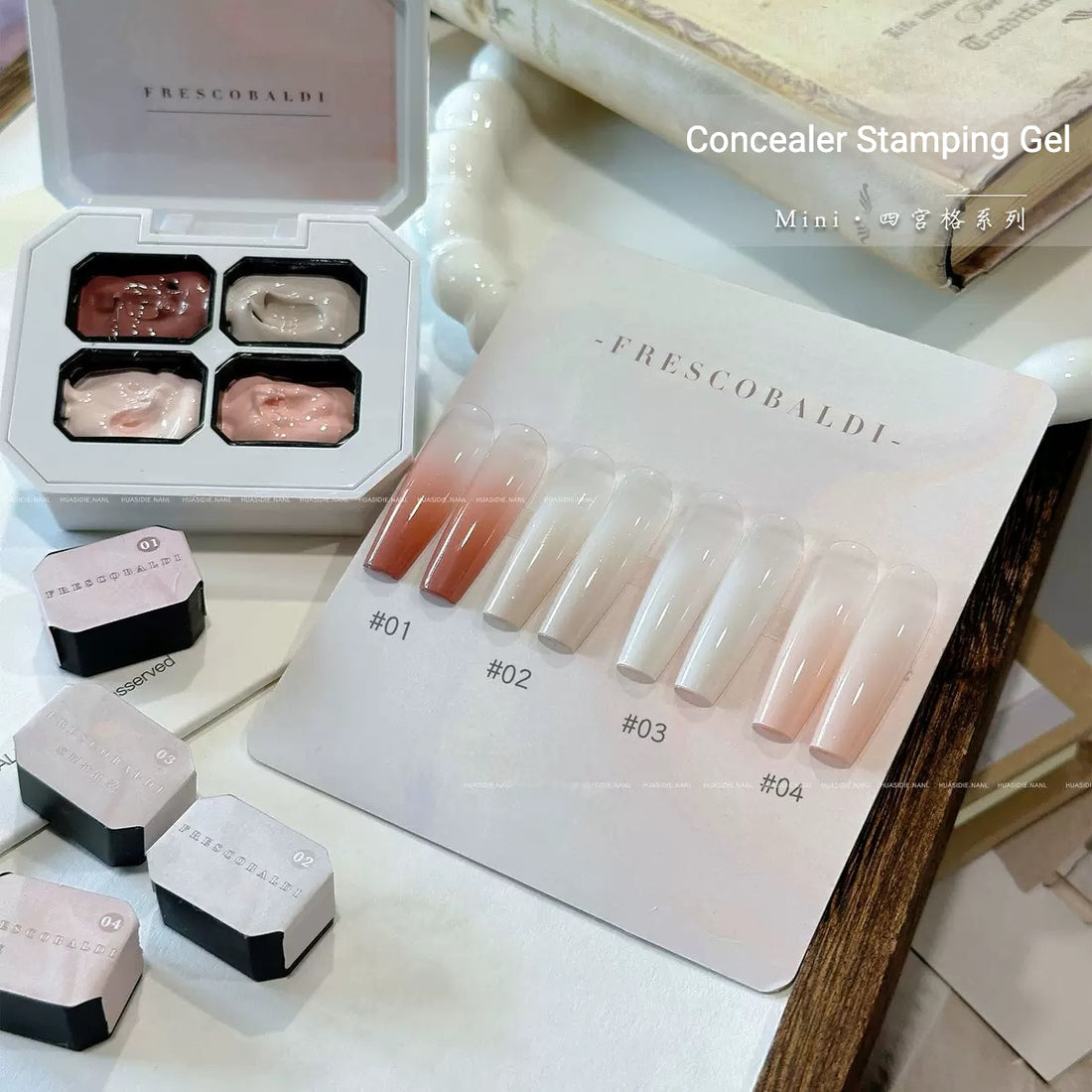 Stamping Gel – 4-Grid Mini Palette