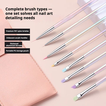 Iridescent Nail Art Brush Set (8 pcs)
