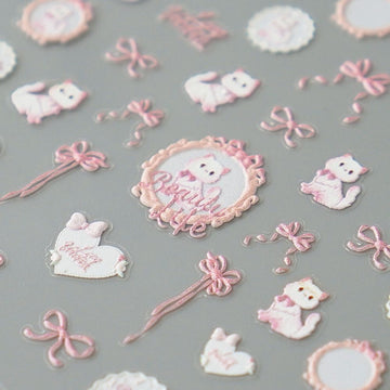 Nail Stickers - Marie Cat 3D Embossed