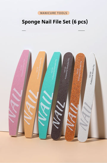 Sponge Nail File Set (6 pcs)