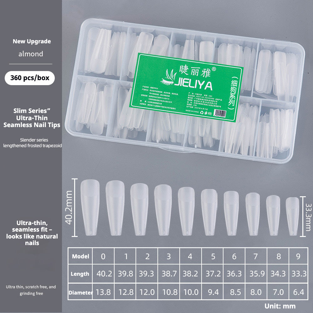 JIALIYA Slim Series Ultra-Thin Full Cover Nail Tips (360PCS)