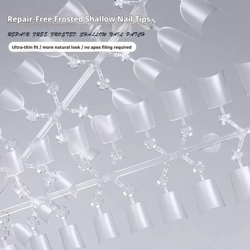 Repair-Free Frosted Shallow Short Nail Tips (300pcs)
