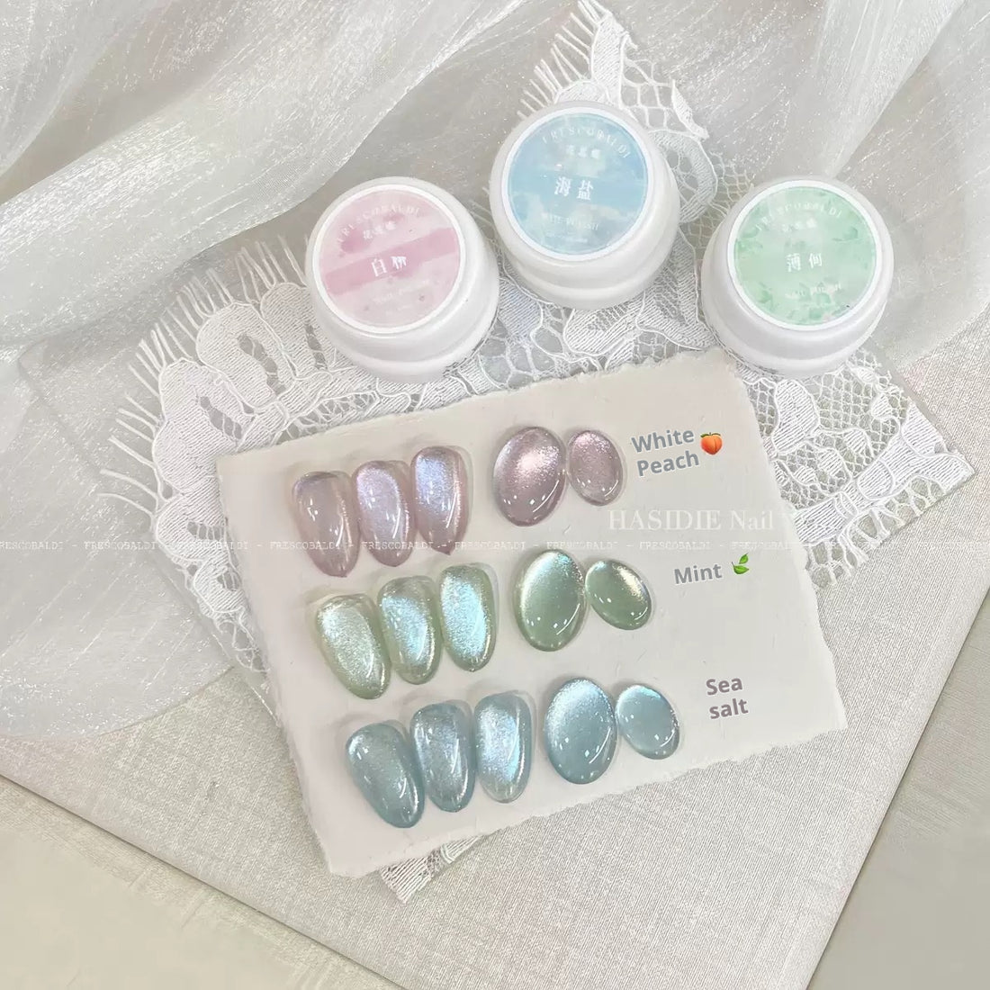 XIAOYING Cat Eye Gel – Sea Salt / Mint / White Peach