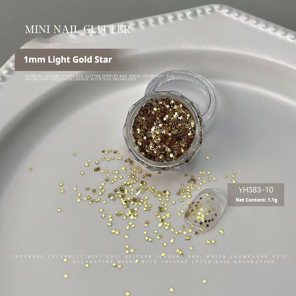 Iridescent Star Glitter Mix | Ultra-Thin Nail Art Sequins