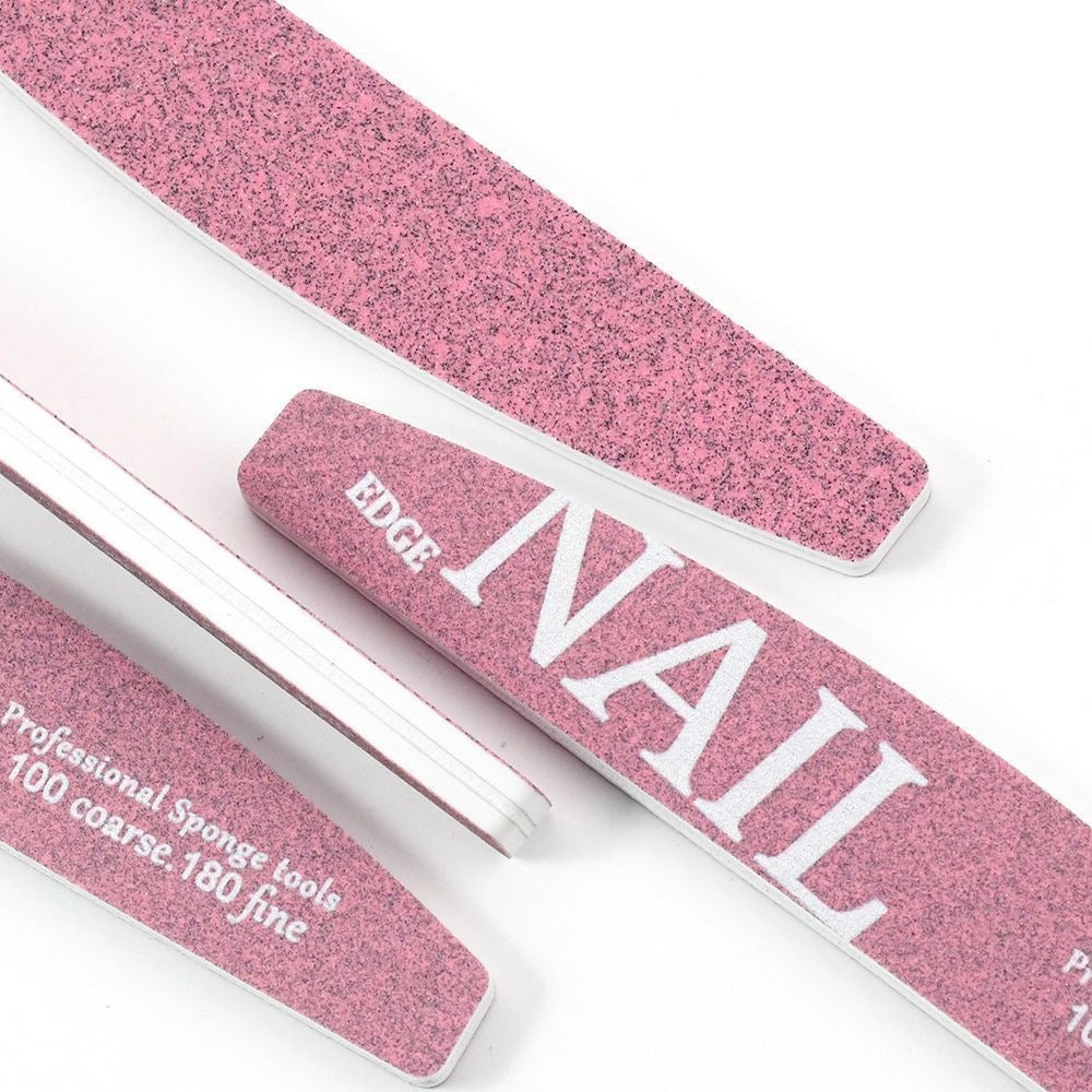 Professional Sponge Nail File – 100/180 Grit （1pc）