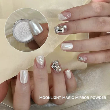 Satin Moonlight Chrome Powder – Soft Glow Nail Chrome Pigment