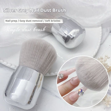 Silver Grey Nail Dust Brush for Manicure