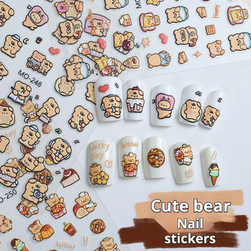 Nail Sticker Series - Cute Bear