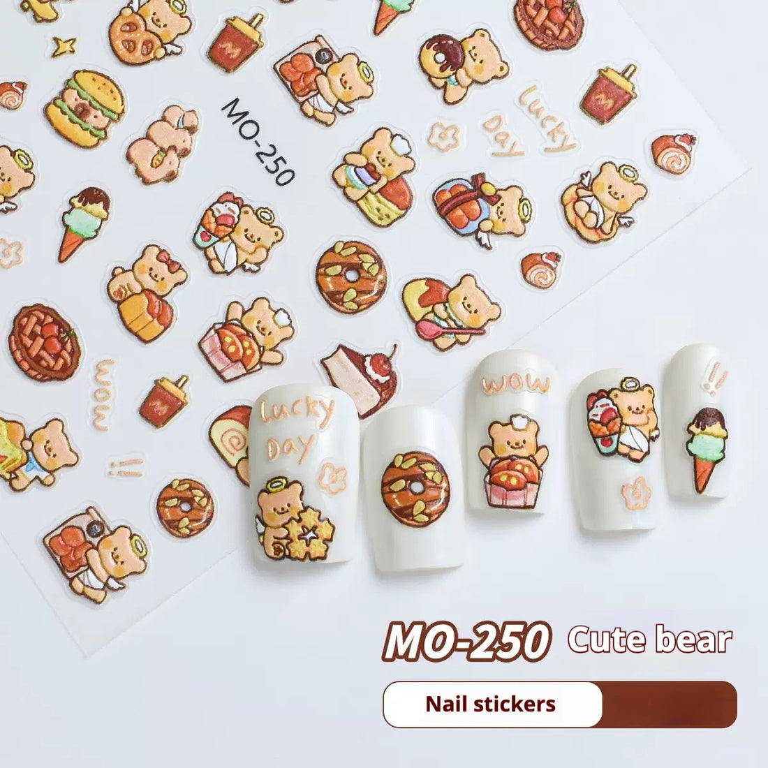 Nail Sticker Series - Cute Bear
