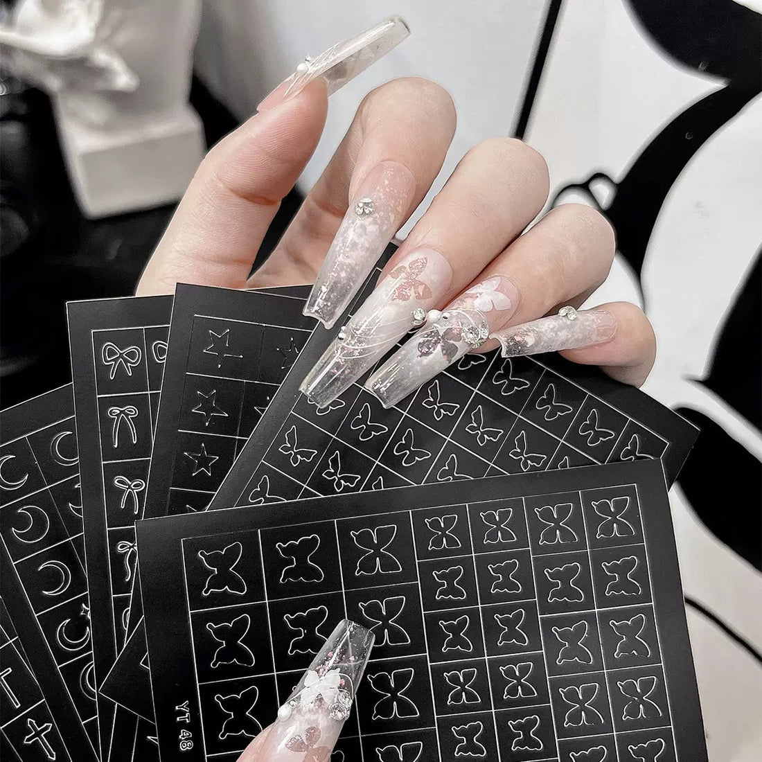 Nail Stickers - Hollow Outline Series （Multiple Styles Avaliable）