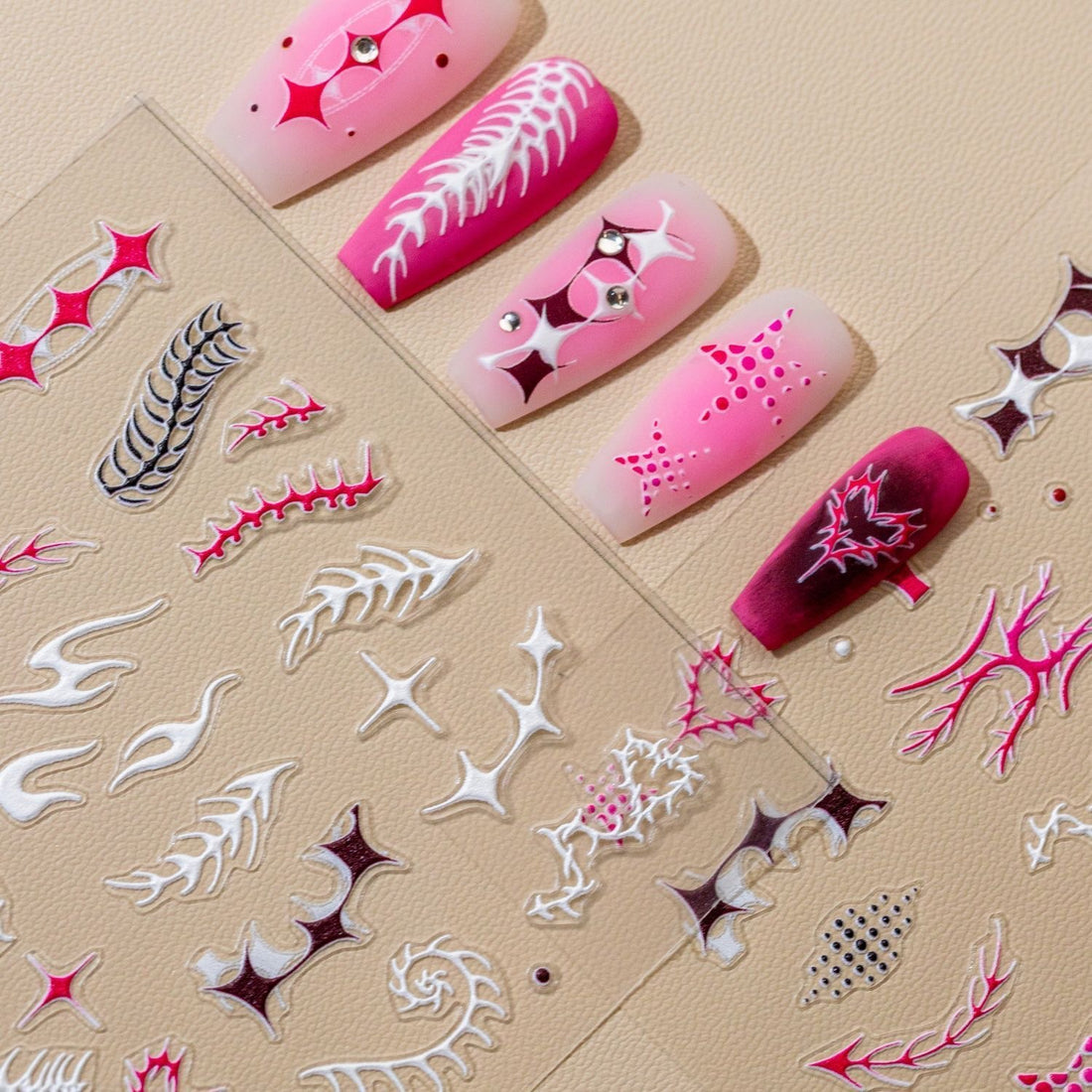 Nail Sticker Series - Y2K Cyber Punk Stars & Bones