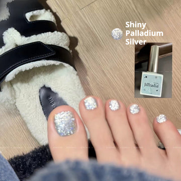 Crushed Diamond Gel Series - Shiny Palladium Silver