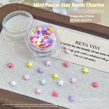 Mini Pastel Star Resin Charms