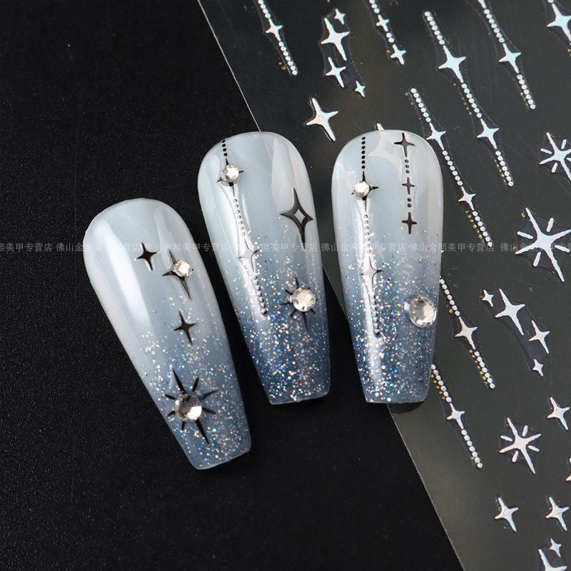 Nail Stickers Series- Starburst Metallic