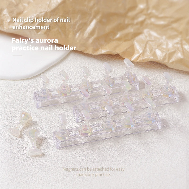 Aurora Magnetic Nail Practice Holder – Elegant & Functional Tools for Nail Art Perfection