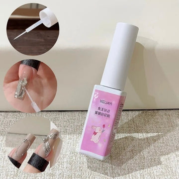 No-Wipe Glass Edge Sealing Top Coat – Ultra Gloss Nail Finish Gel (10ml)