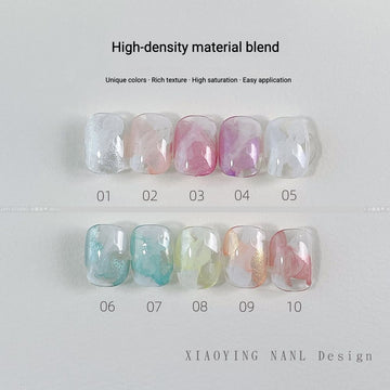 XIAOYING Art Texture & Shimmer Watercolor Collection – Blooming Nail Art Gel Set