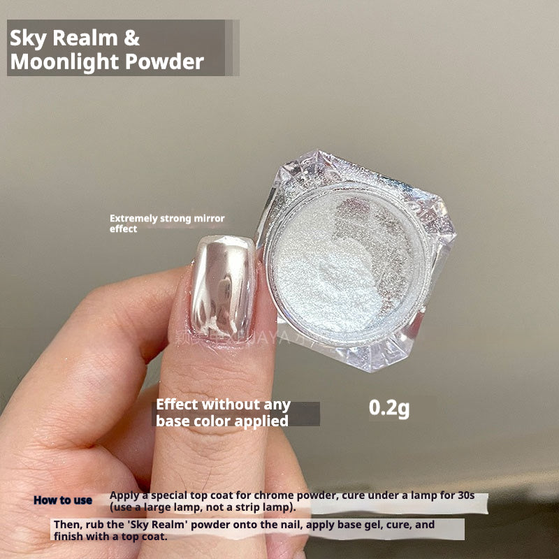 Sky Realm & Moonlight Powder – Ultra Reflective Chrome Nail Powder