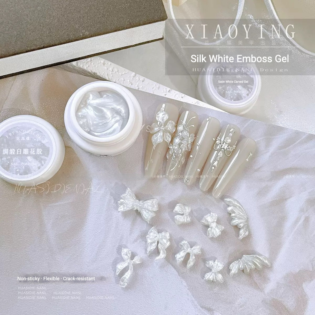 Silk White 3D Emboss Sculpting Gel