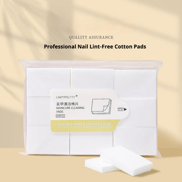 Professional Lint-Free Nail Cotton Pads – 400pcs Nail Prep Wipes