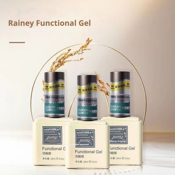 Rainey Functional Gel Series – Professional Multi-Use Nail Gel (Top Coat / Base Gel / Builder / Matte / Peelable)