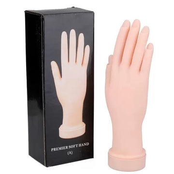 Flexible Nail Practice Hand – Bendable Silicone Mannequin Hand for Nail Art Training