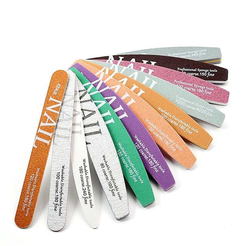 Professional Nail File & Buffer Set – 12pcs Multi-Grit Nail Tools
